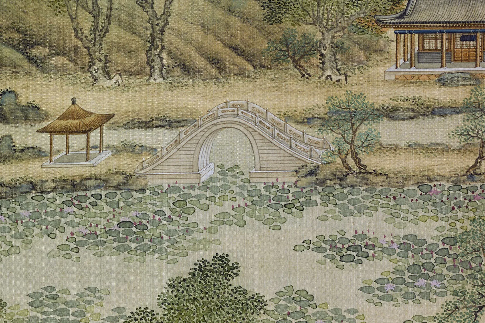 圆明园四十景图《多稼如云》高清大图局部 (1)