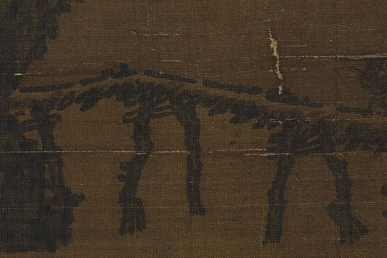 传李唐《烟岚萧寺图》超高清大图局部 (7)