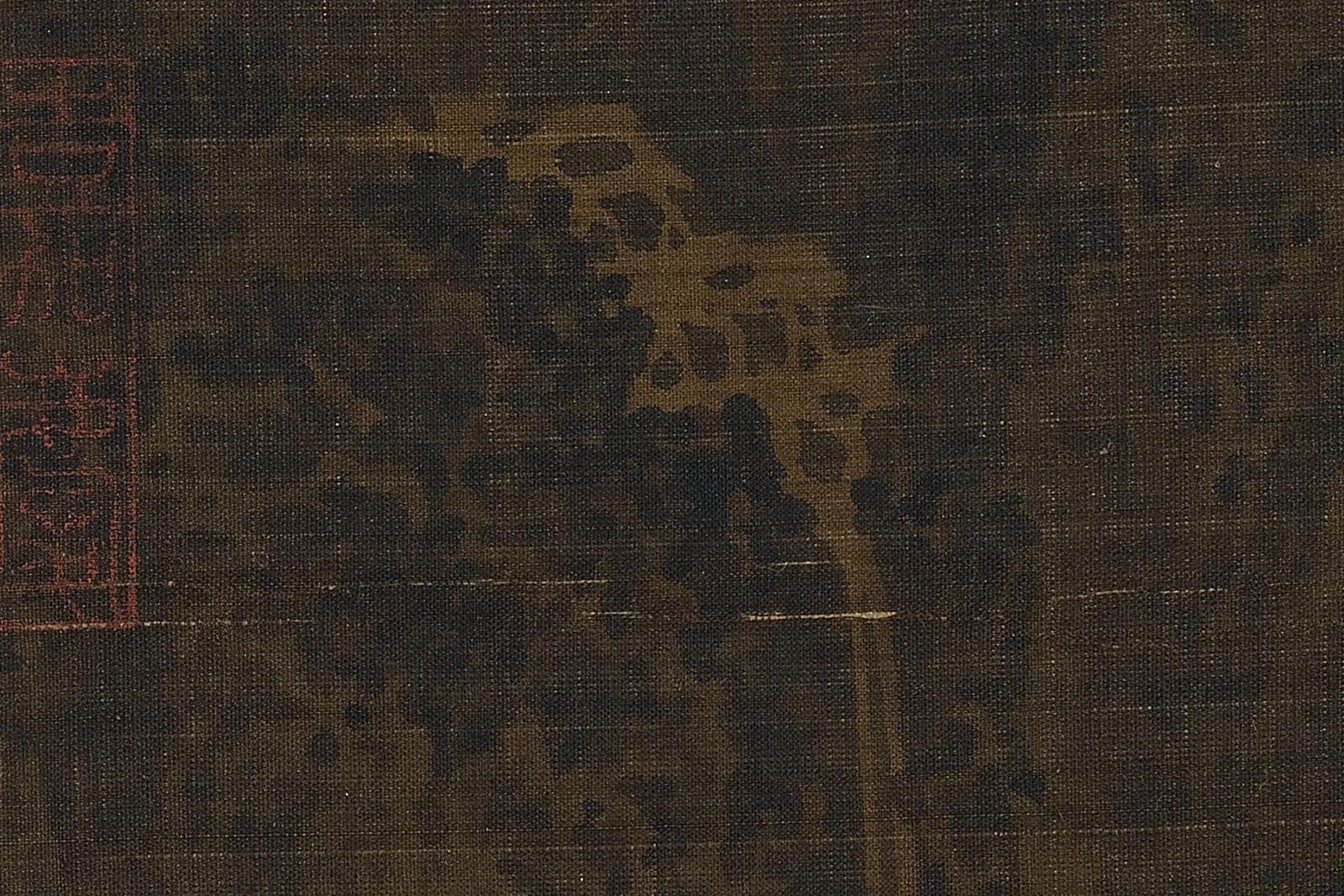 传李唐《烟岚萧寺图》超高清大图局部 (2)