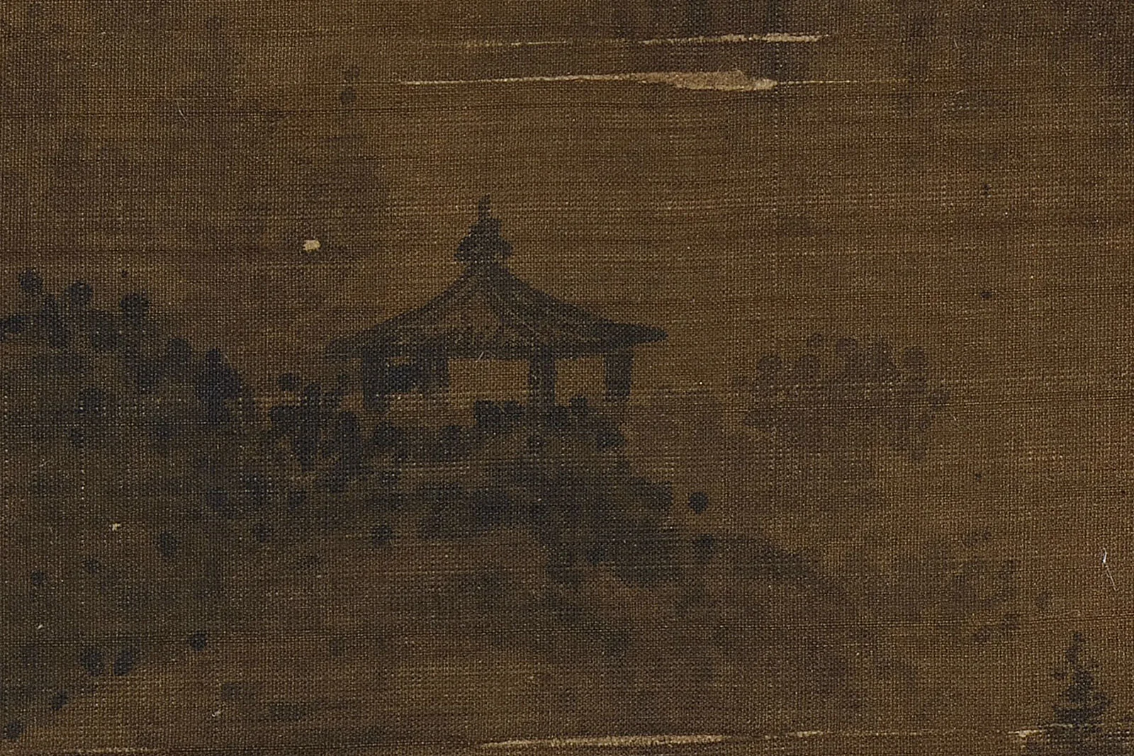 传李唐《烟岚萧寺图》超高清大图局部 (3)