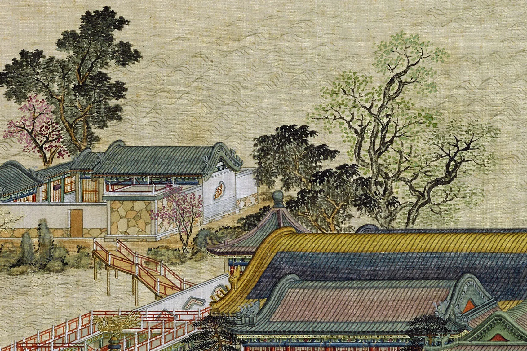 圆明园四十景图《蓬岛瑶台》高清大图局部 (4)