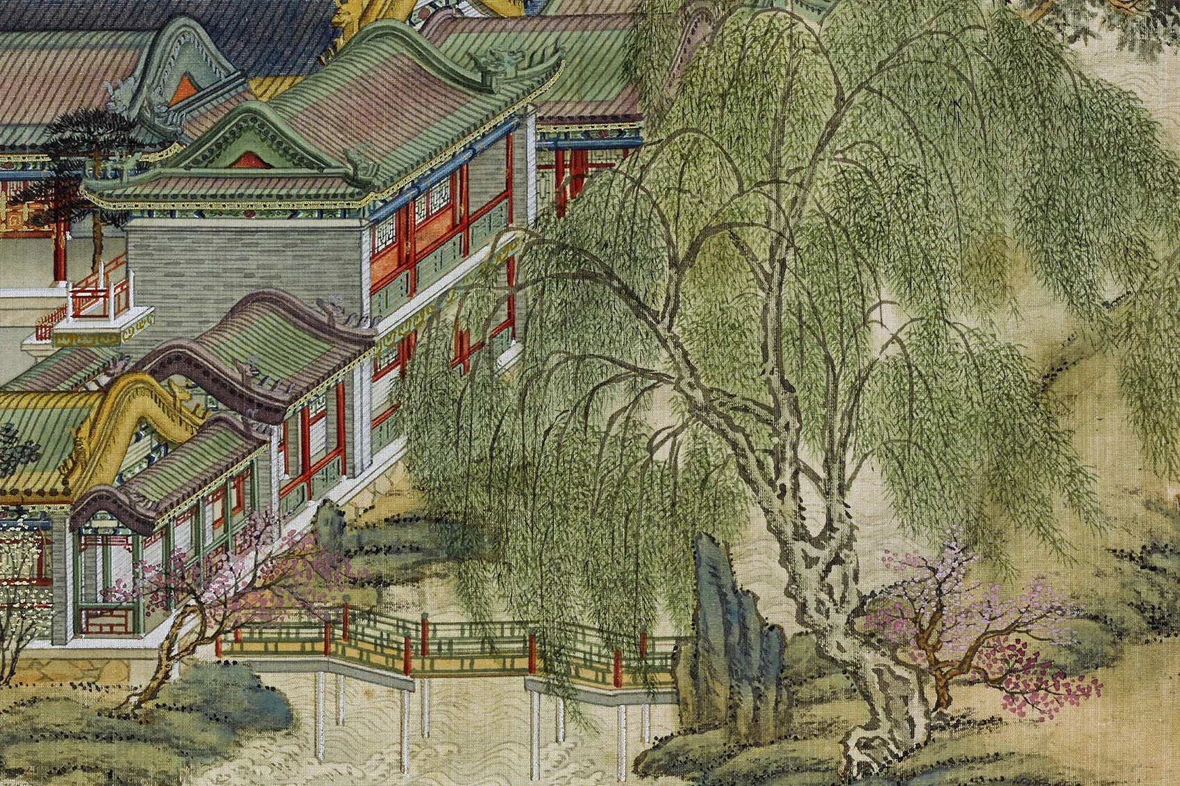 圆明园四十景图《蓬岛瑶台》高清大图局部 (2)