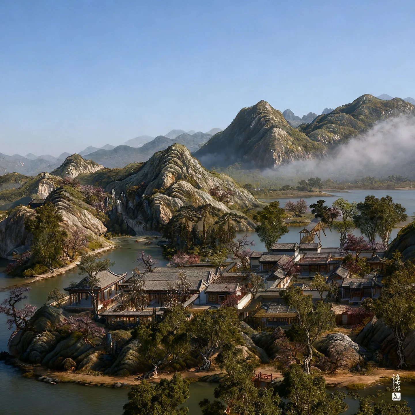 圆明园四十景图·西峰秀色实景图