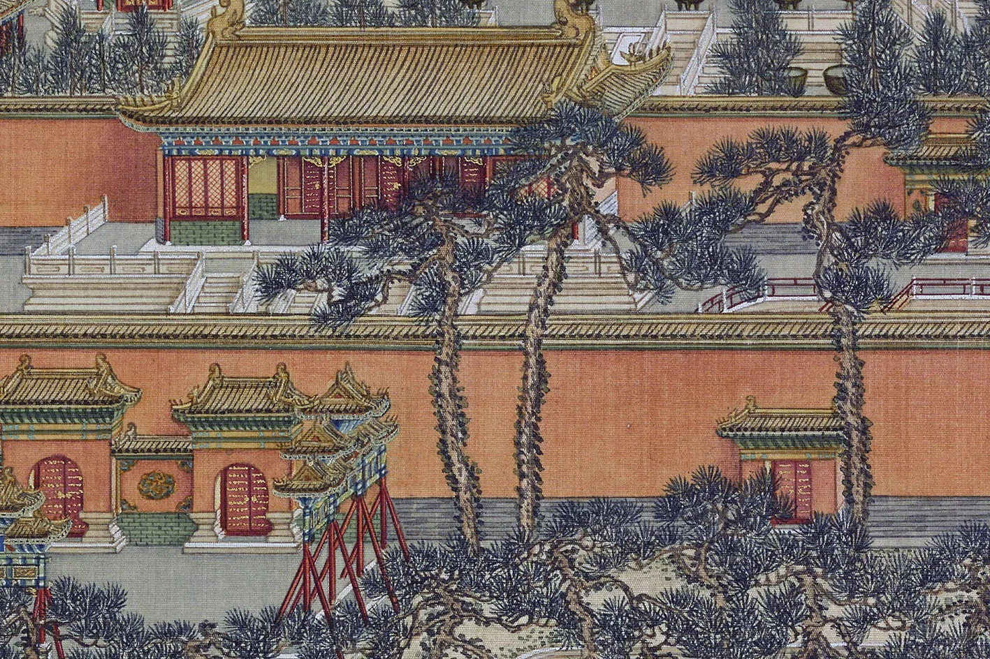 圆明园四十景图《鸿慈永祜》高清大图局部 (2)