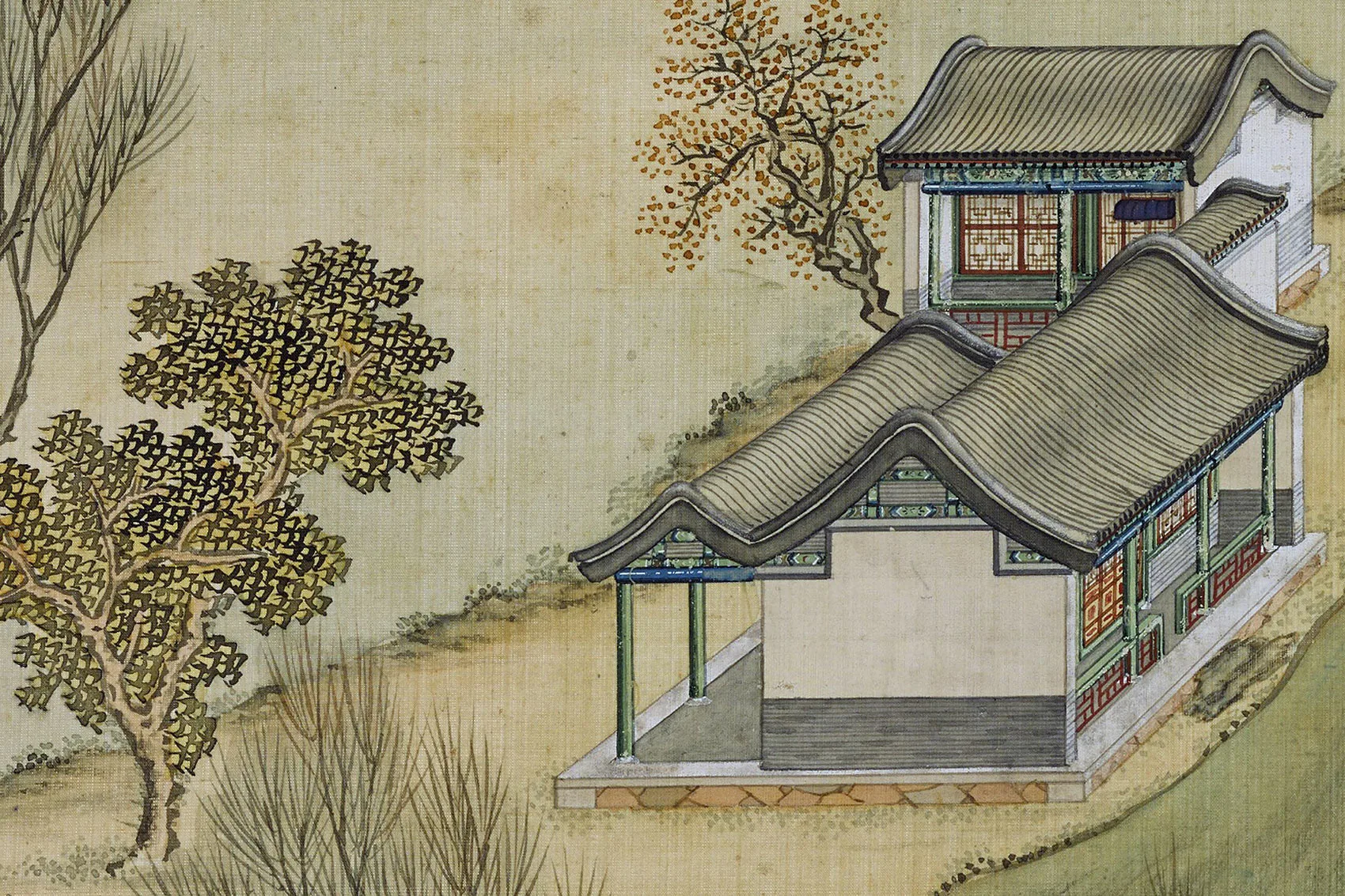 圆明园四十景图《涵虚朗鉴》超高清局部图 (1)