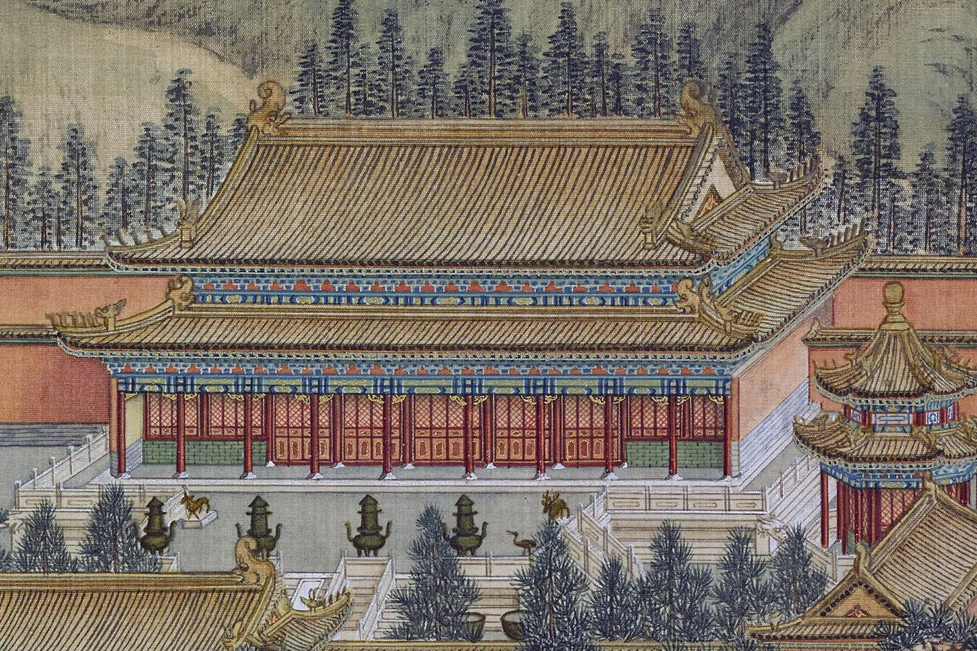 圆明园四十景图《鸿慈永祜》高清大图局部 (1)