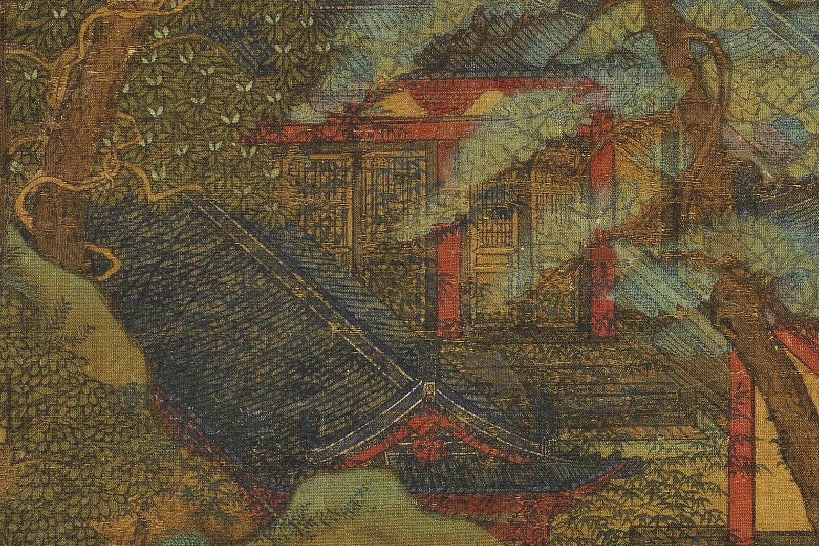 传李思训《江帆楼阁图》局部 (8)