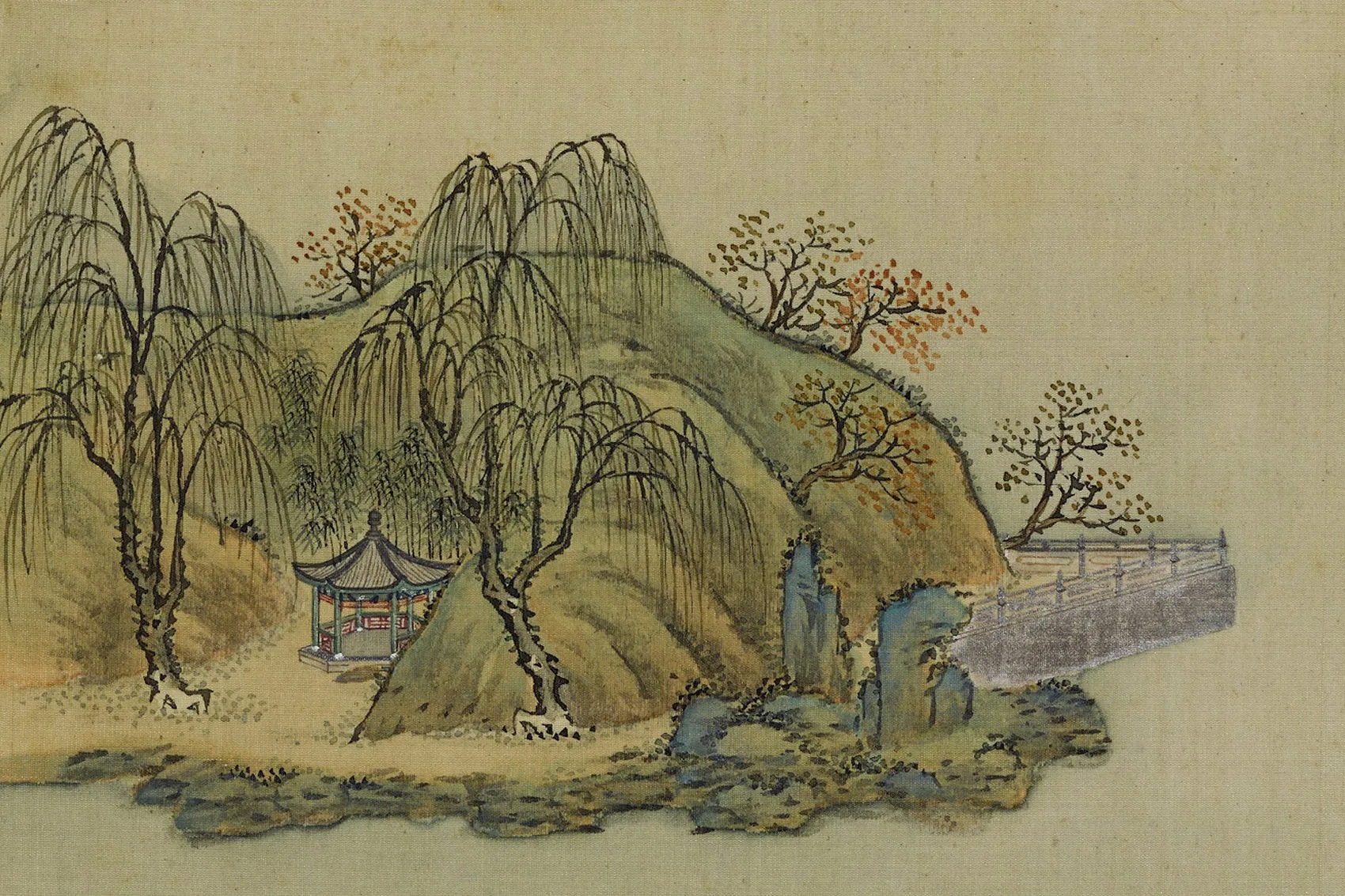 圆明园四十景图《接秀山房》高清大图局部 (5)