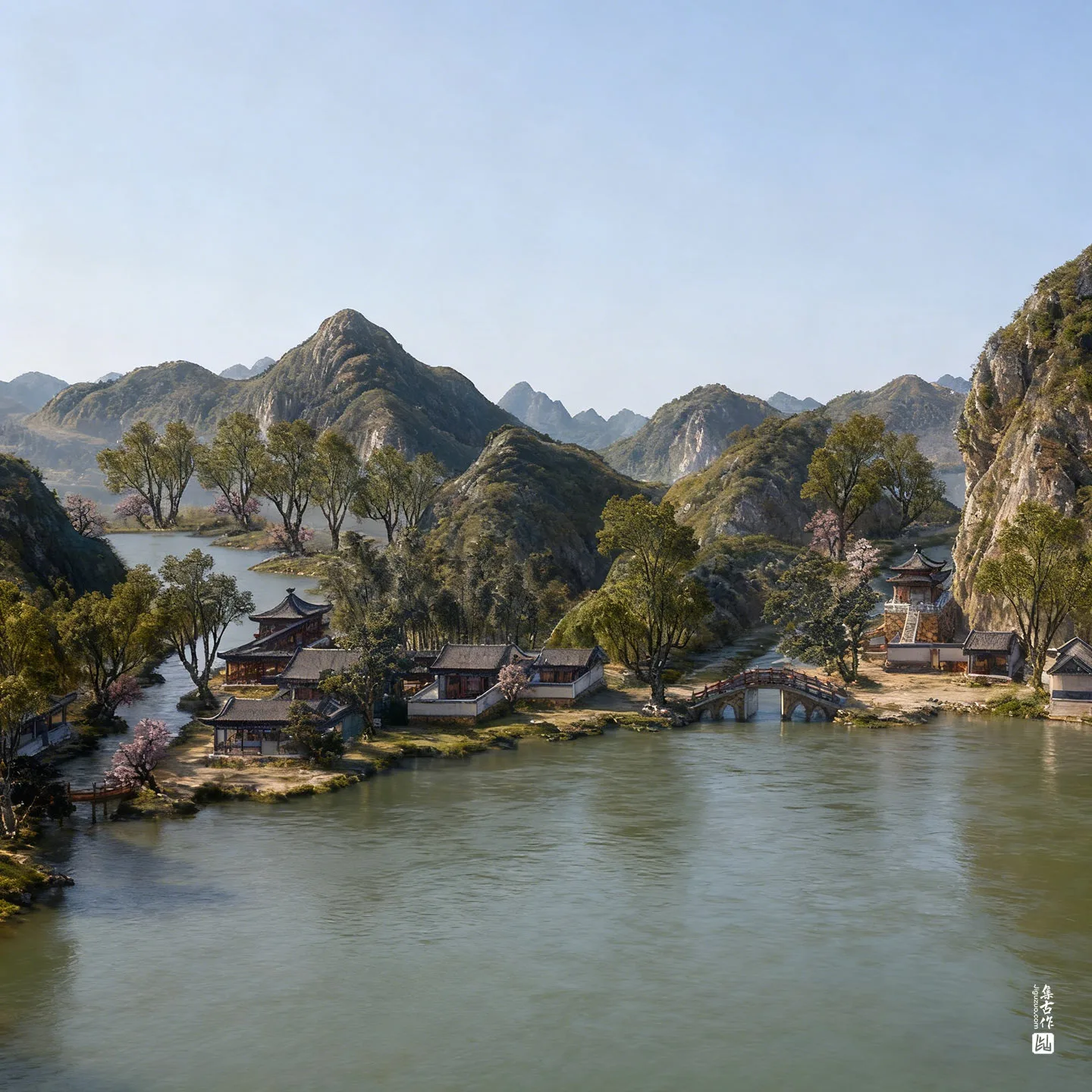 圆明园四十景图·平湖秋月实景图