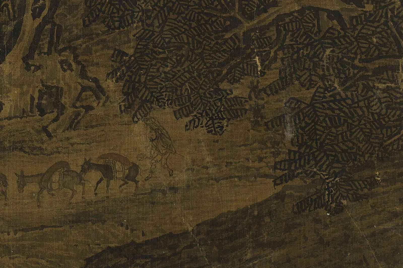 范宽《溪山行旅图》高清大图局部 (1)