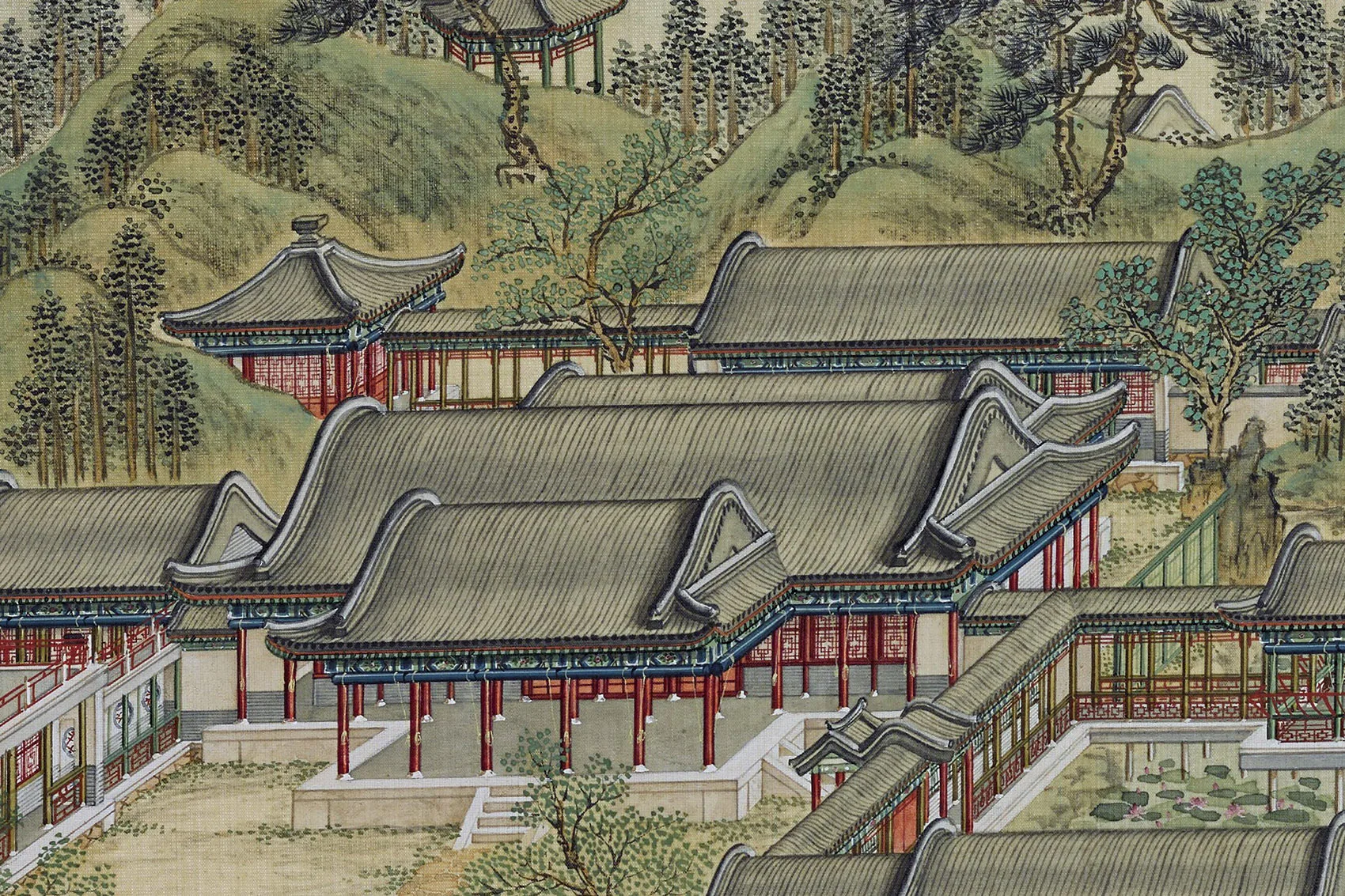 圆明园四十景图《濂溪乐处》超高清大图局部 (1)