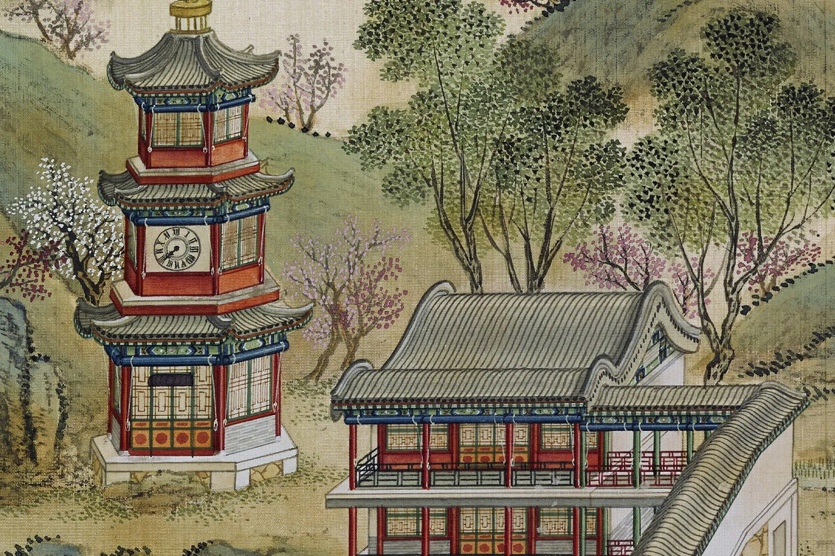 圆明园四十景图《慈云普护》高清大图局部 (1)