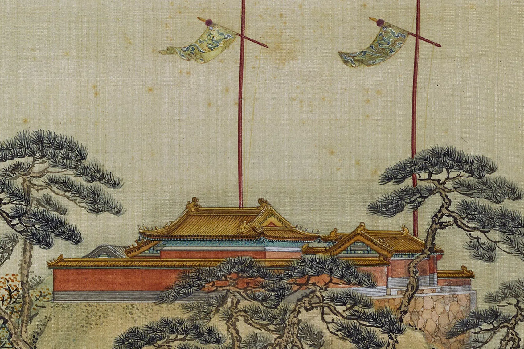 圆明园四十景图《夹镜鸣琴》超高清大图局部 (2)