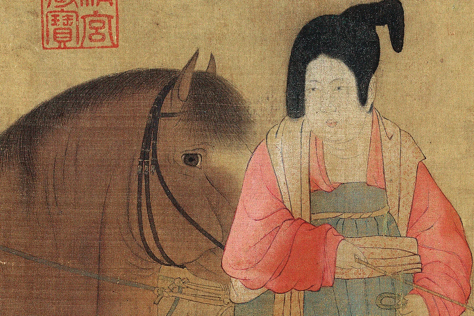 唐·张萱《虢国夫人游春图》高清大图局部 (8)