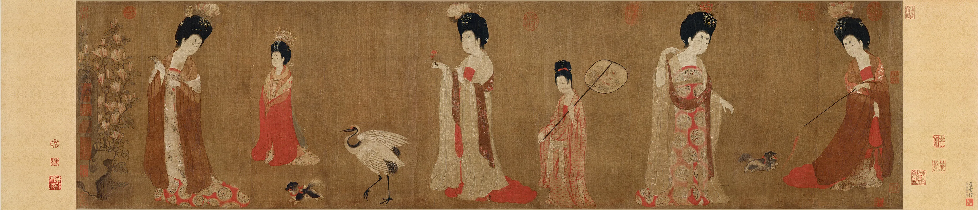 周昉《簪花仕女图》卷