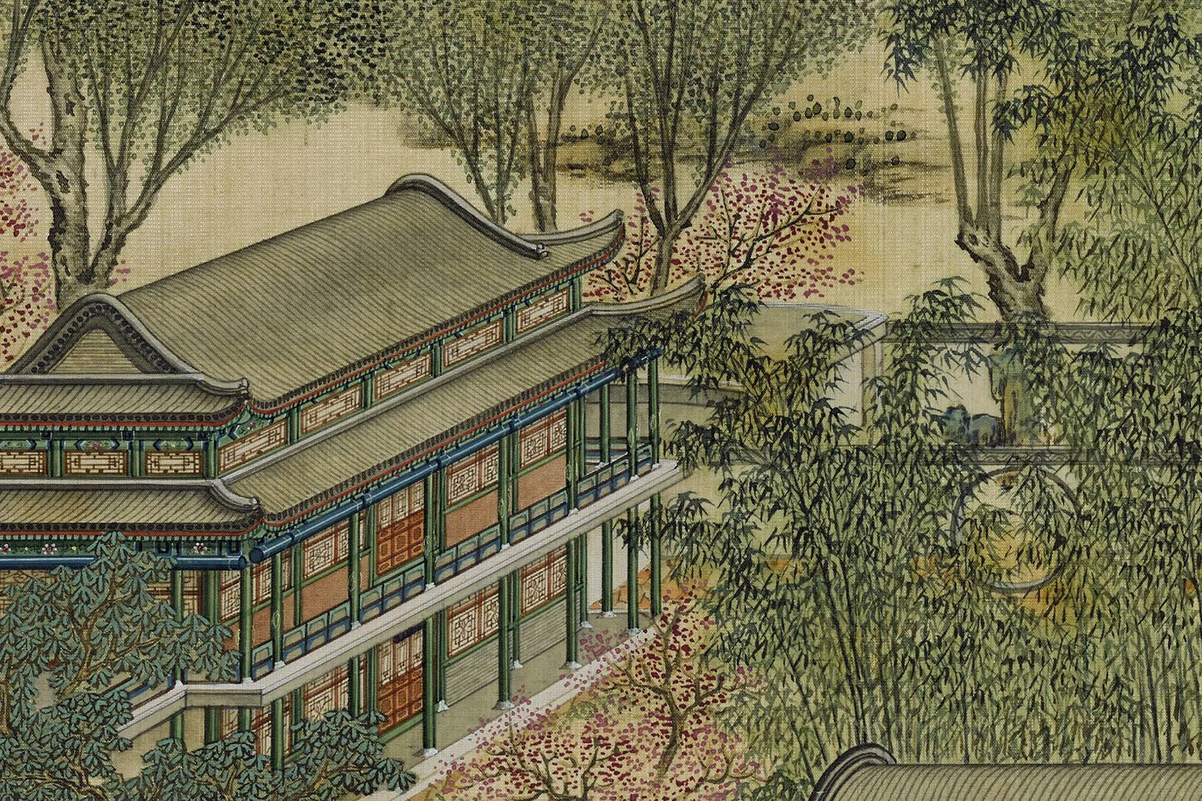 圆明园四十景图《天然图画》高清大图局部 (3)