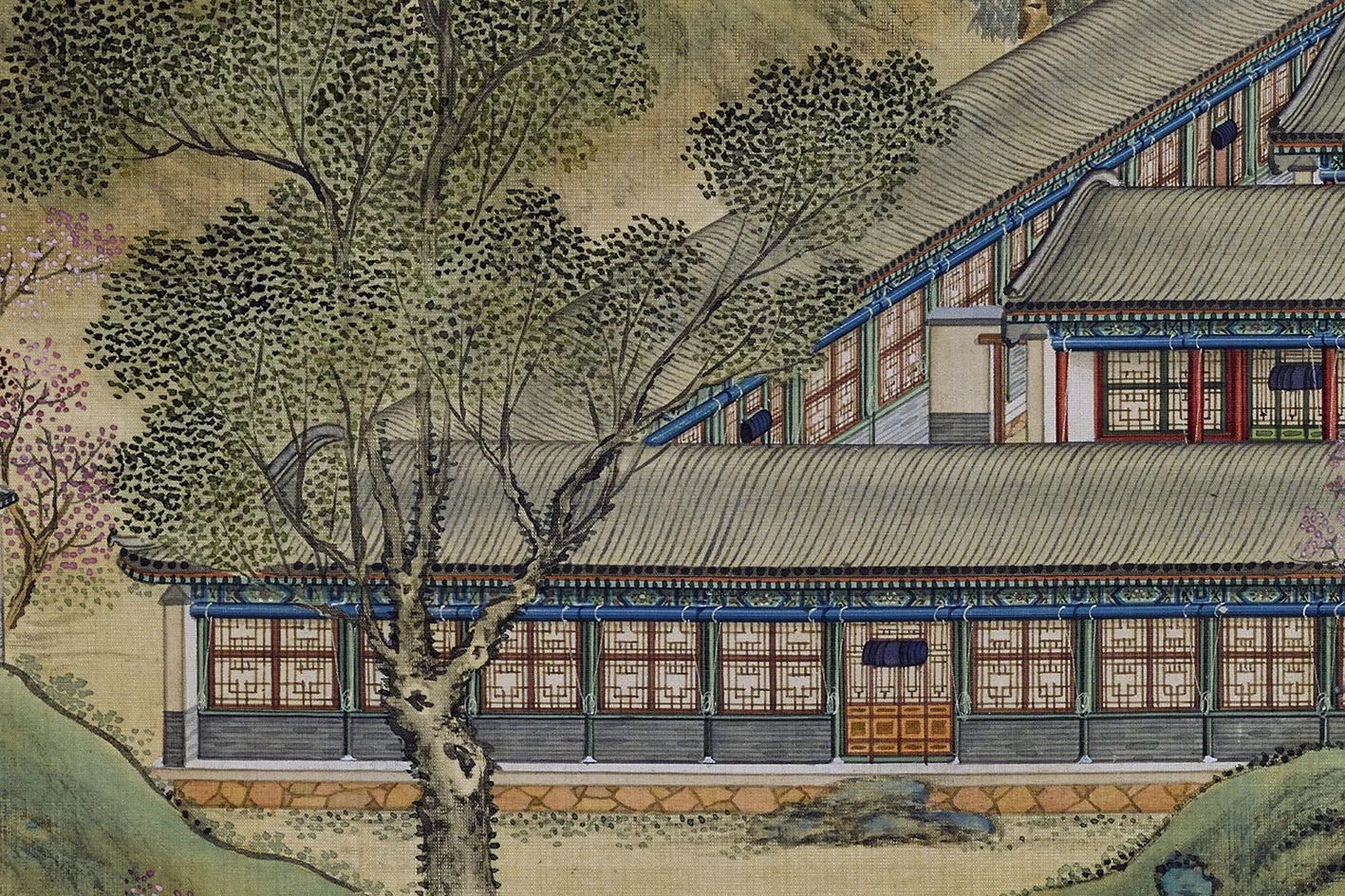 圆明园四十景图《武陵春色》高清大图局部 (3)