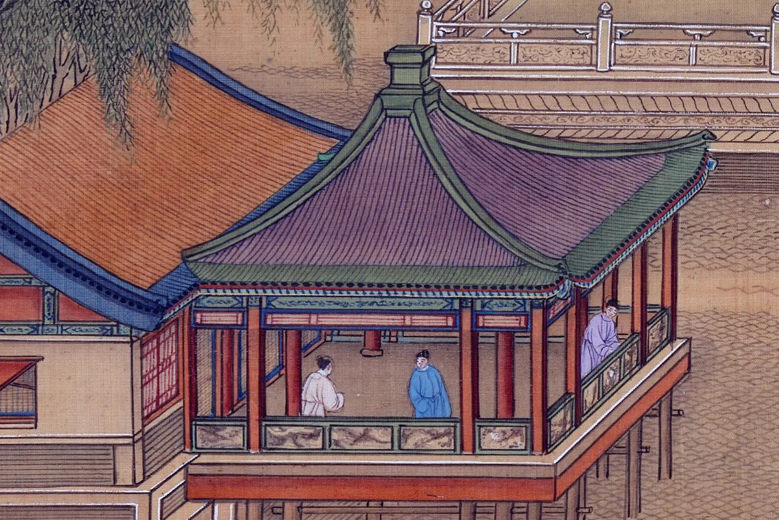 清院本《新丰图》高清大图局部 (1)