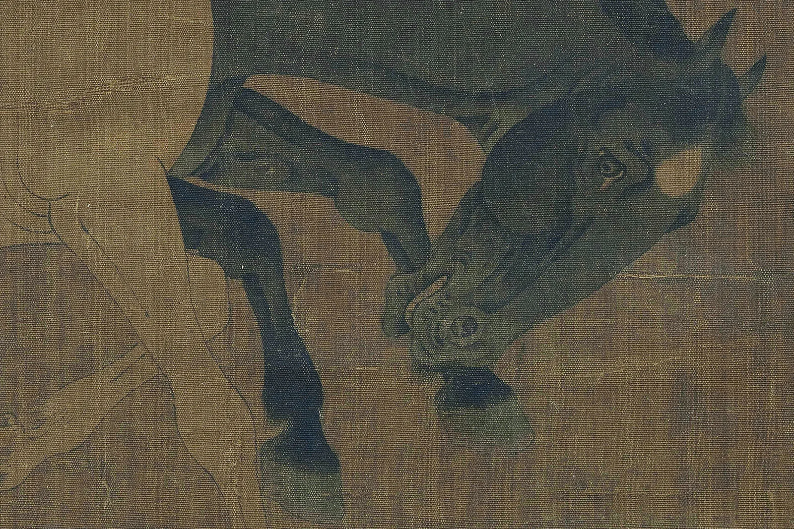 传韩干《猿马图》高清大图局部 (3)