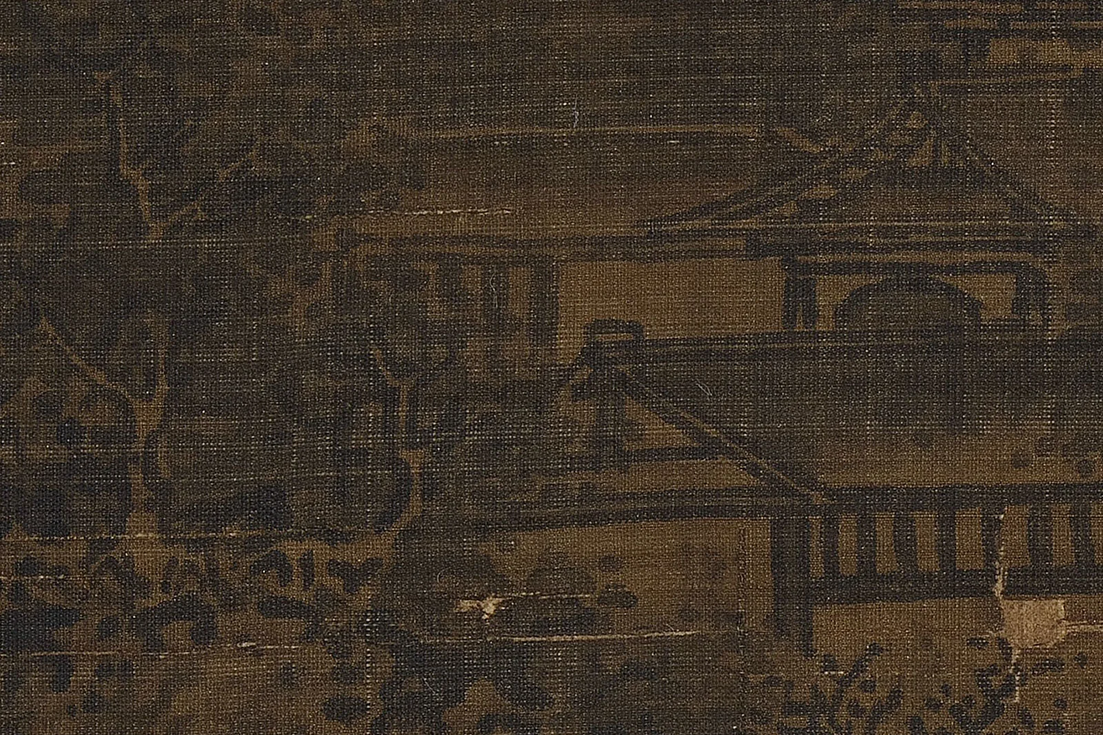 传李唐《烟岚萧寺图》超高清大图局部 (6)