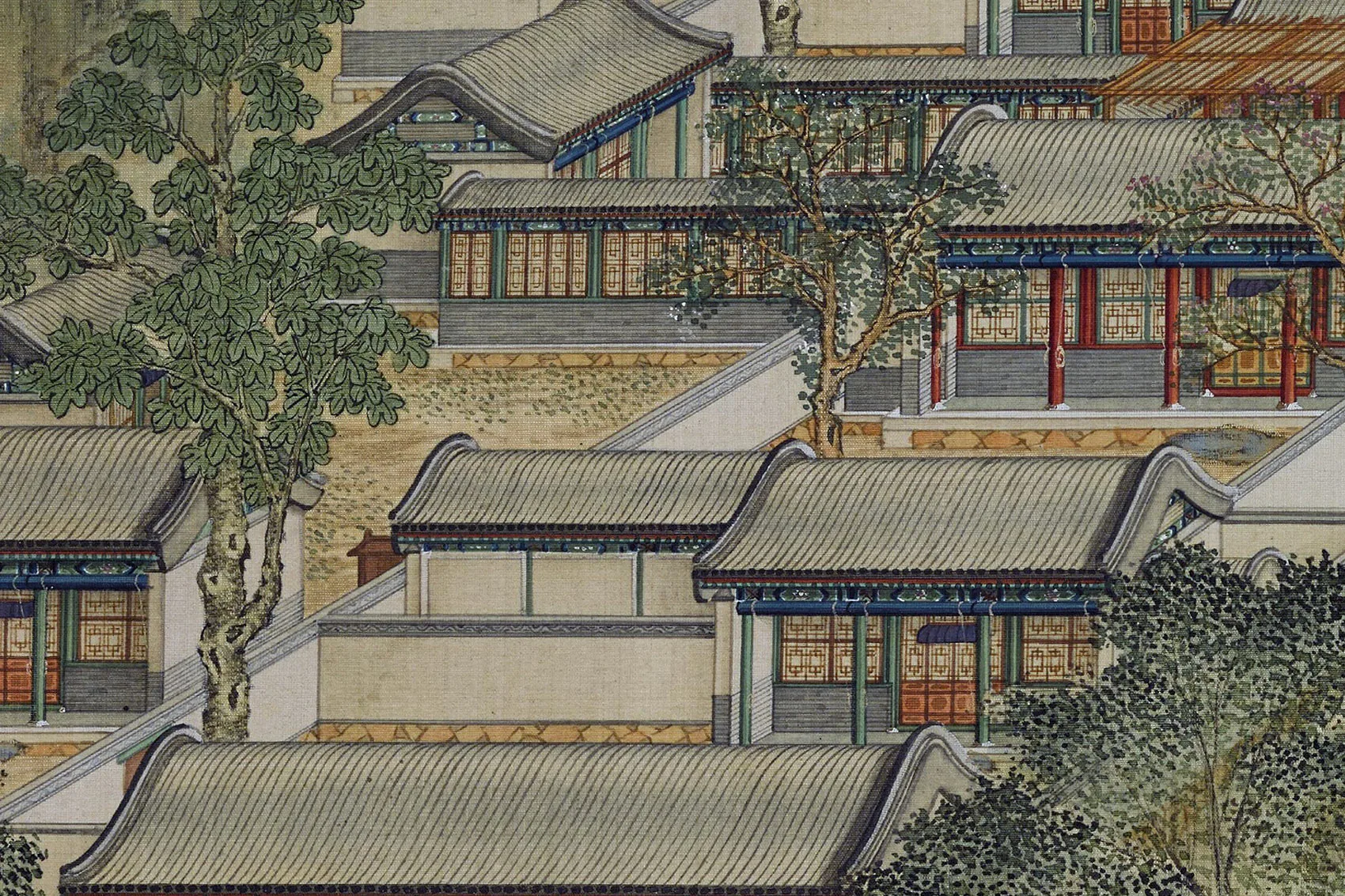 圆明园四十景图《碧桐书院》高清大图局部 (1)