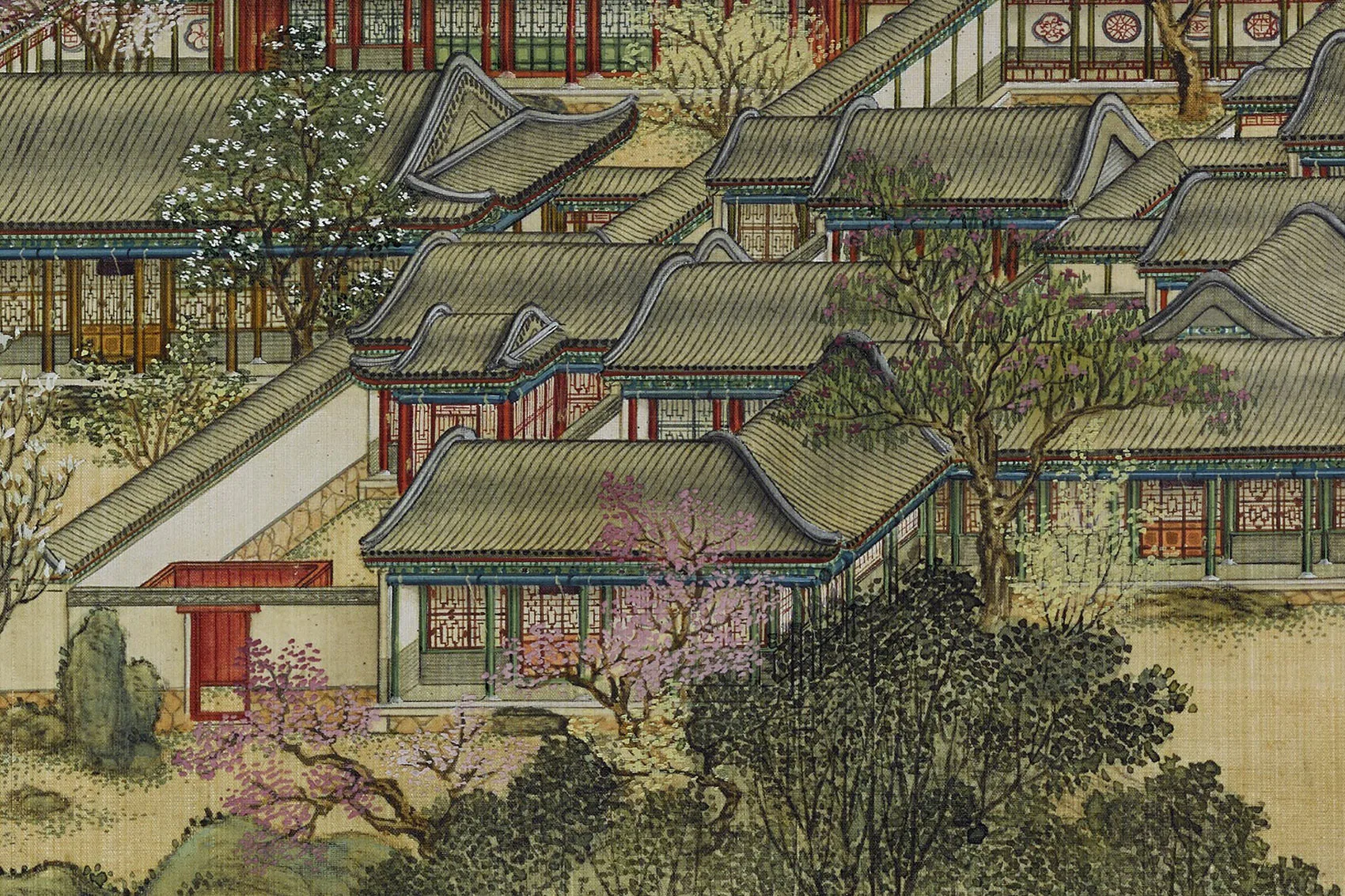 圆明园四十景图《九洲清晏》高清大图局部 (1)