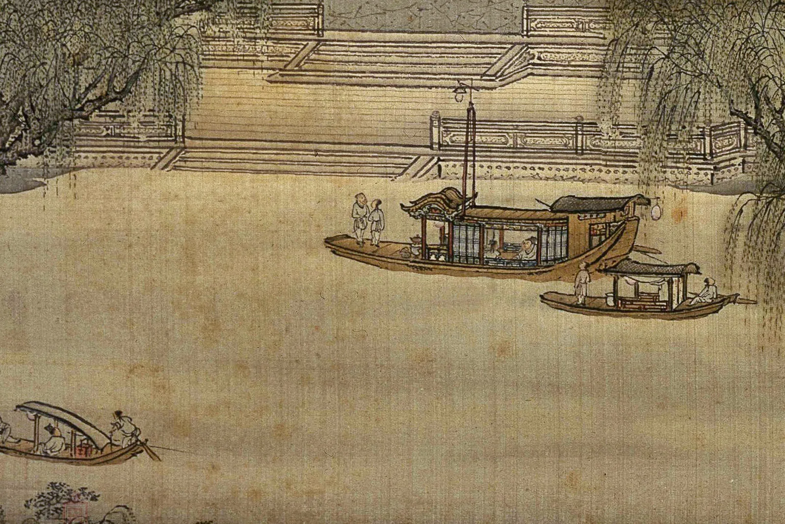 清·袁耀《扬州四景图》局部 (3)