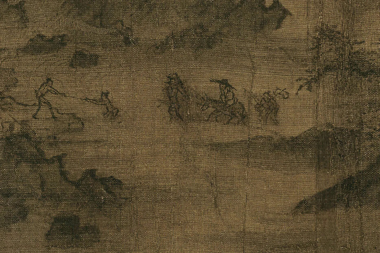 传李成《茂林远岫图》超高清大图局部 (5)