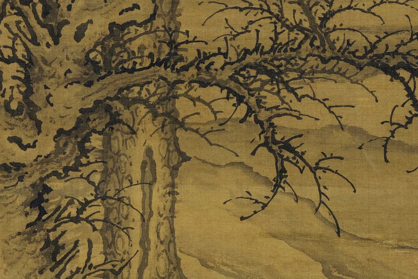 传宋李成《寒林平野图》高清局部 (7)