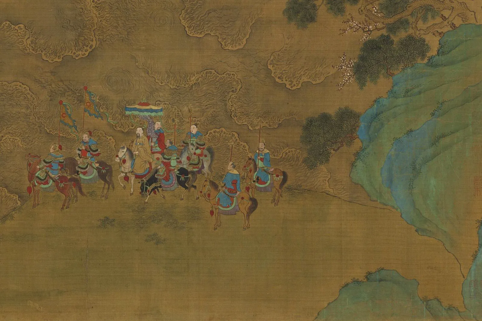 传宋赵伯驹《瑶池高会图》局部 (1)