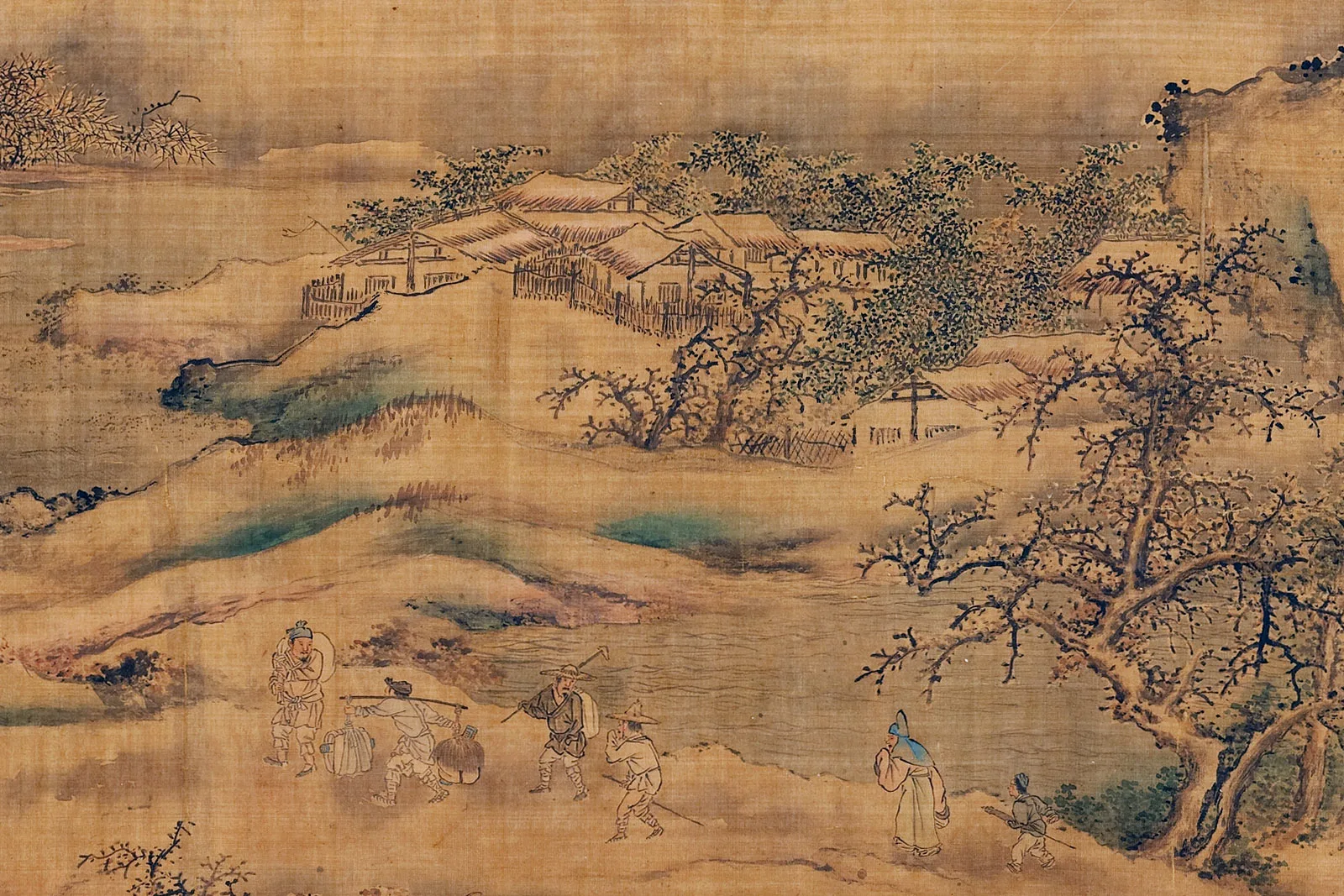 传宋李成山水人物画卷局部 (2)