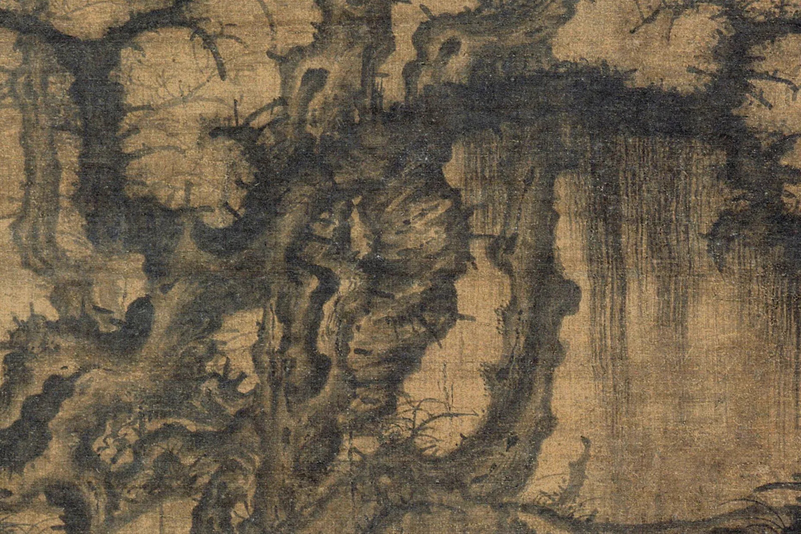 李成《读碑窠石图》局部 (5)