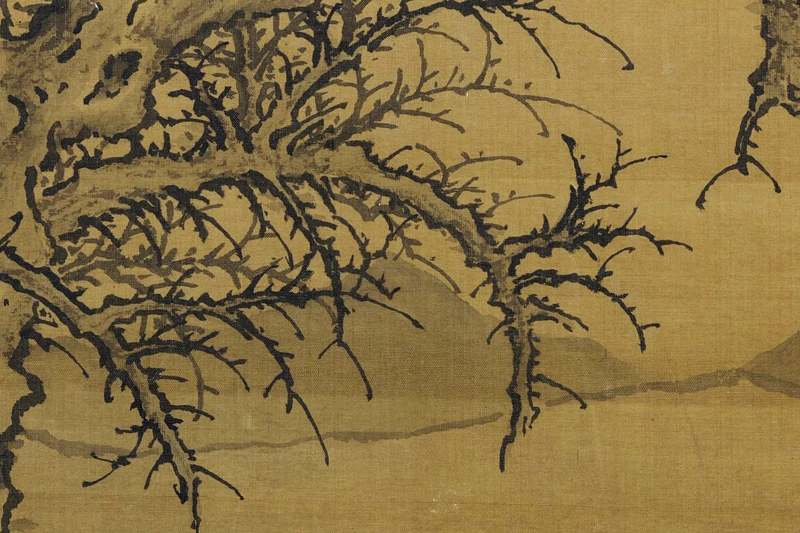 传宋李成《寒林平野图》高清局部 (6)