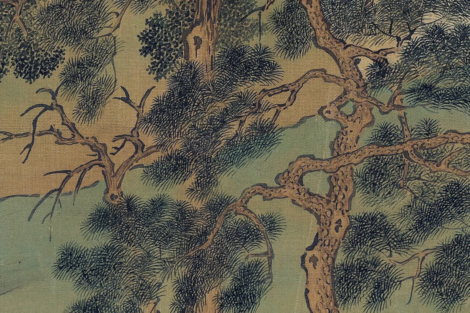 传南宋赵伯驹《仙山楼阁图》超高清大图局部 (13)