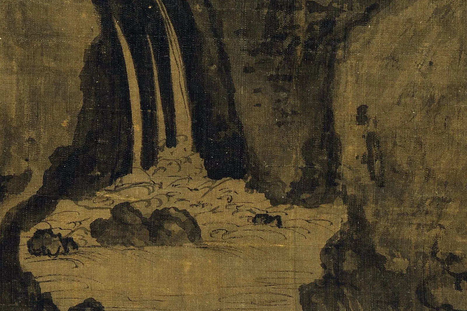 郭熙《早春图》超高清大图局部细节 (4)