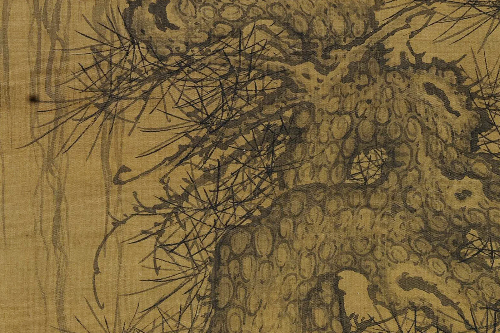 传宋李成《寒林平野图》高清局部 (2)