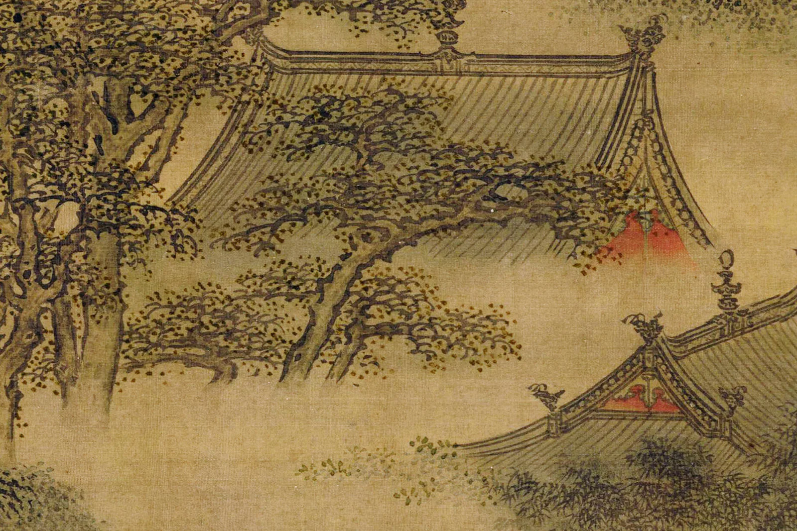 清·袁耀山水楼阁界画《邗江胜览图》高清图局部 (10)