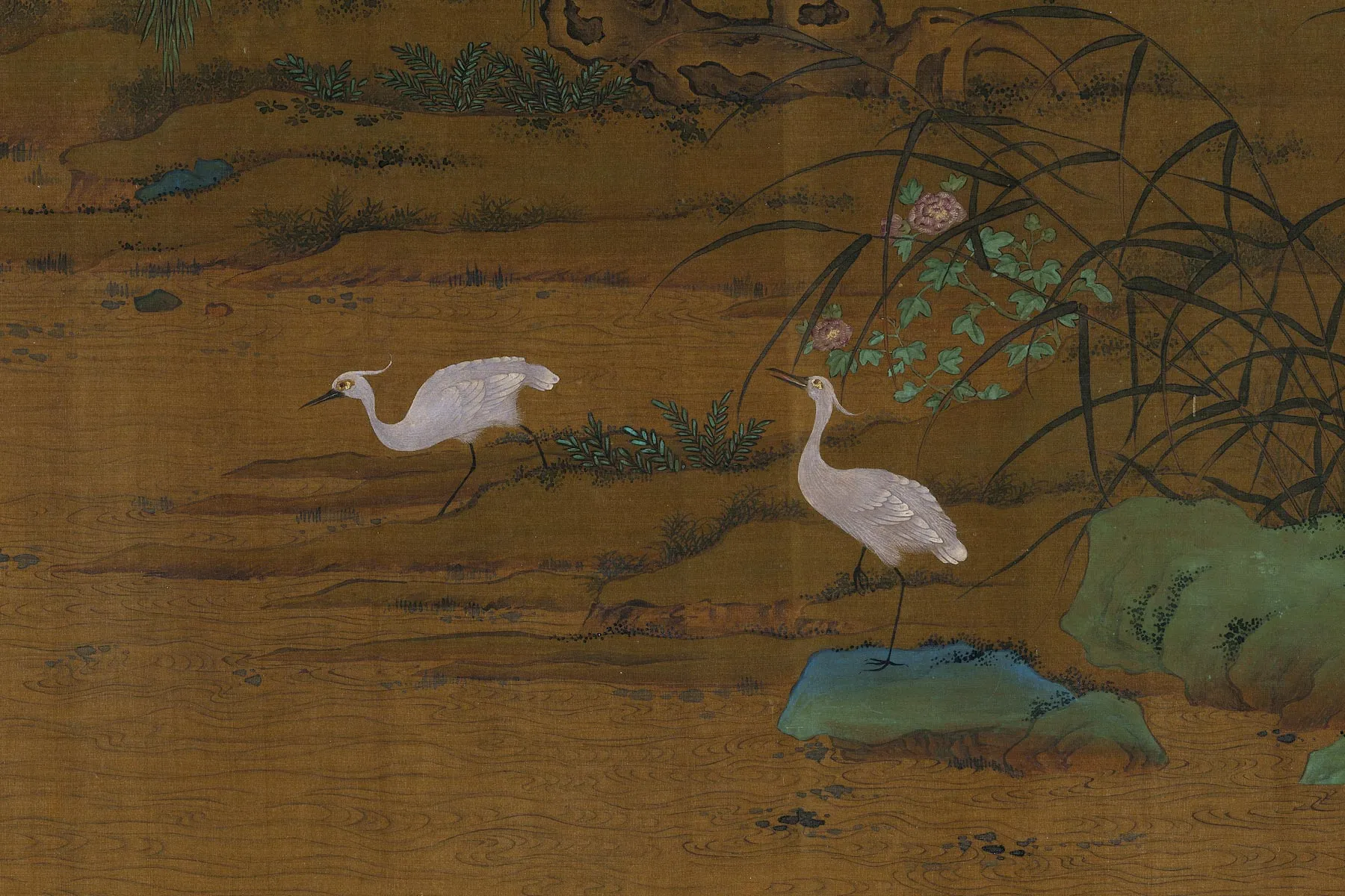 传宋李迪九鹚图卷局部 (1)