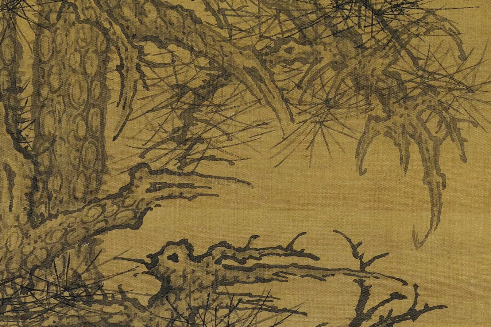 传宋李成《寒林平野图》高清局部 (3)