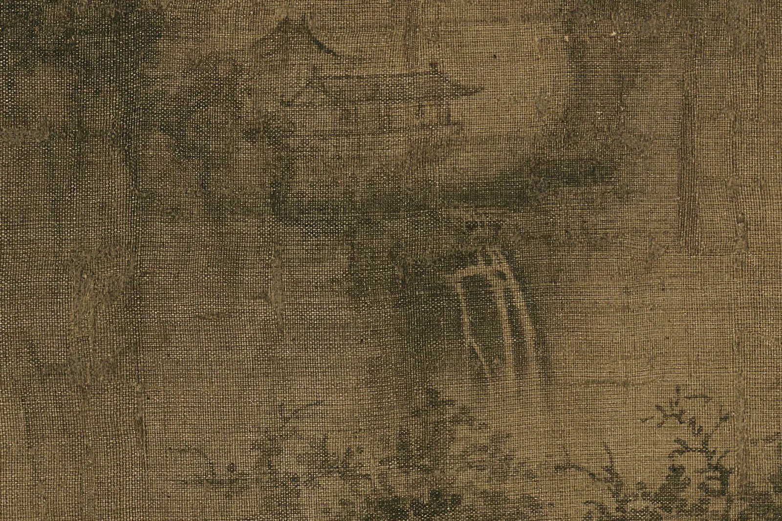 传李成《茂林远岫图》超高清大图局部 (6)