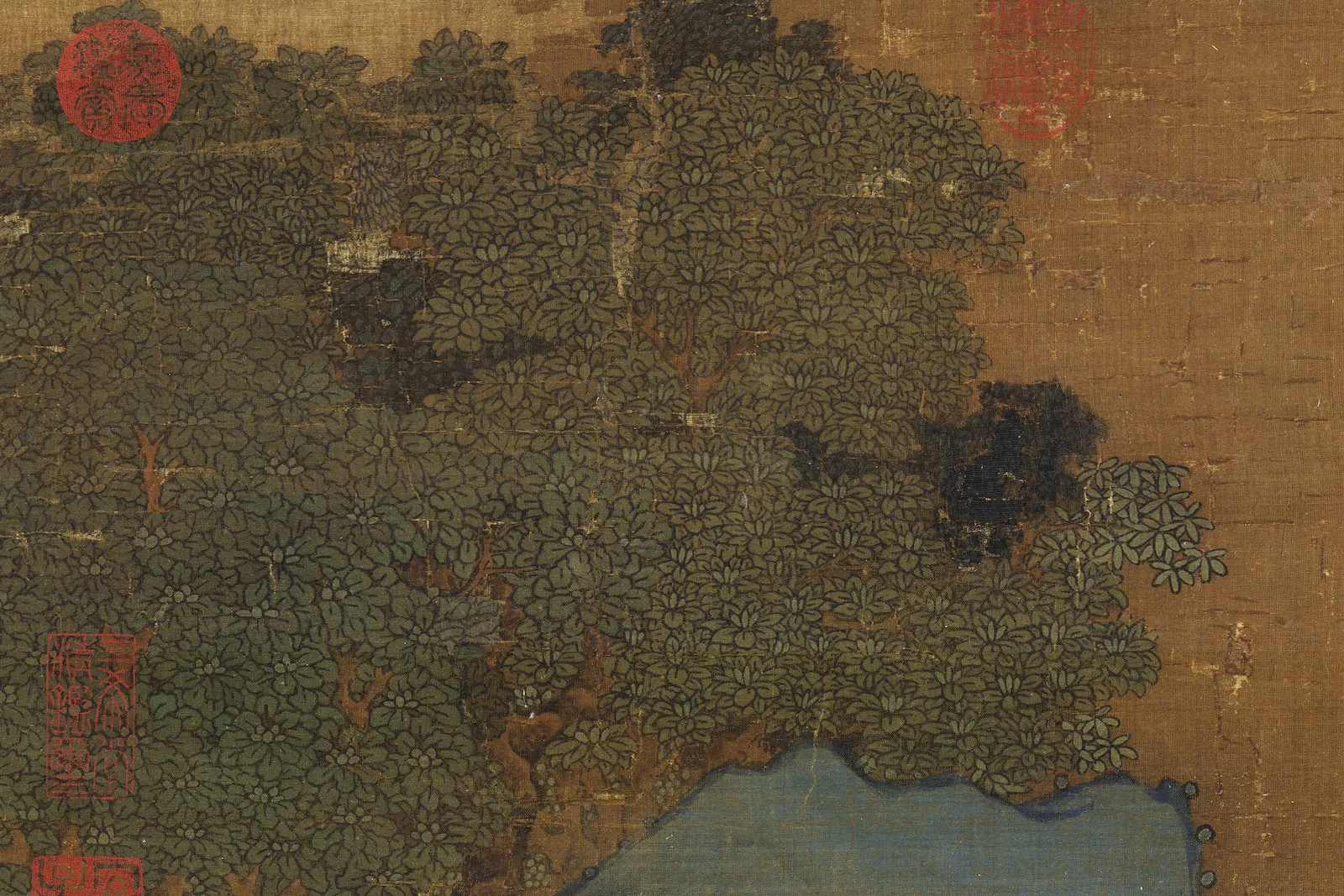 传宋赵伯驹《停琴摘阮图》局部 (1)