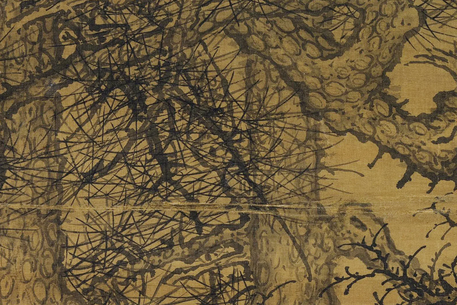 传宋李成《寒林平野图》高清局部 (4)