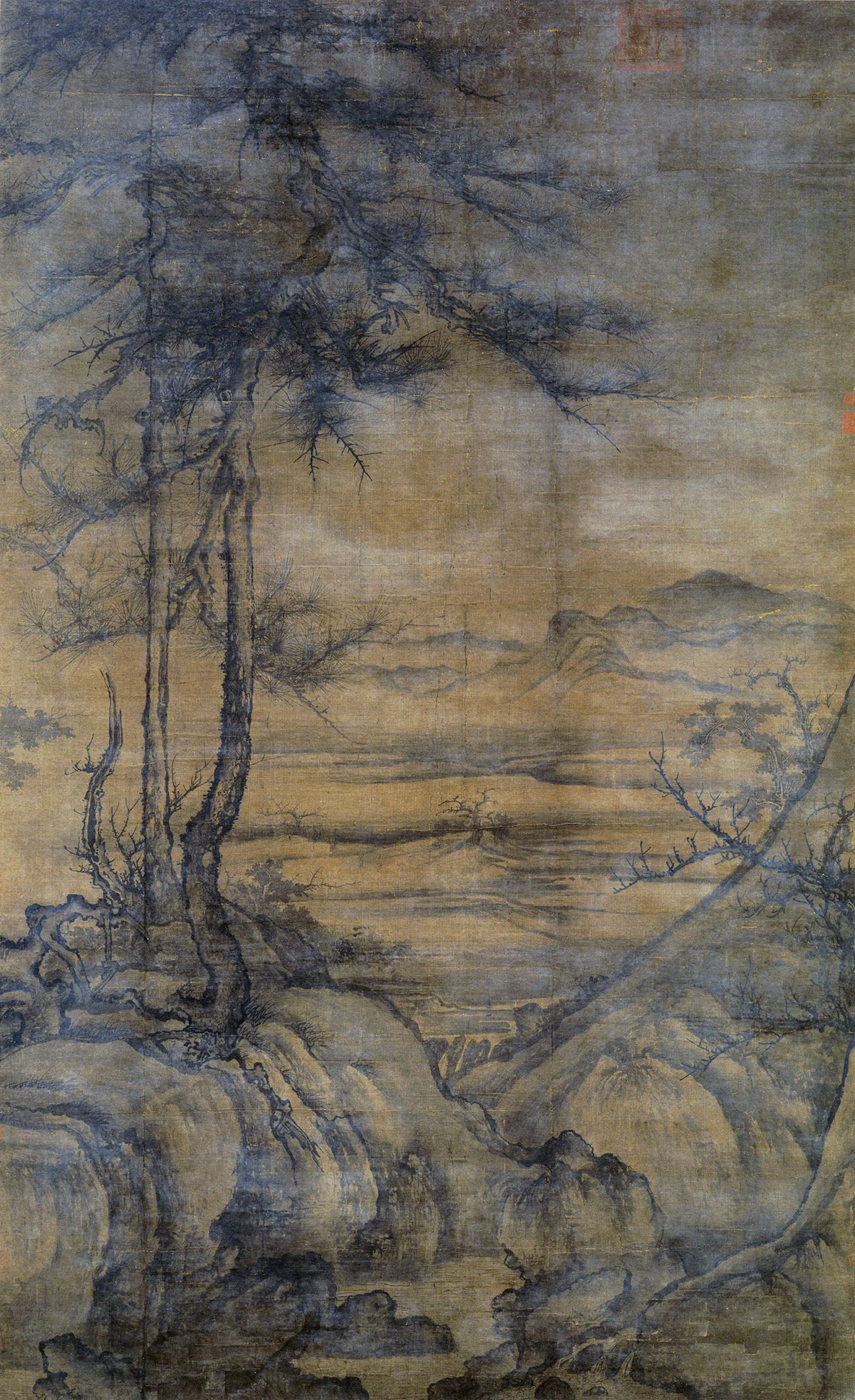 传李成(款)《乔松平远图》轴