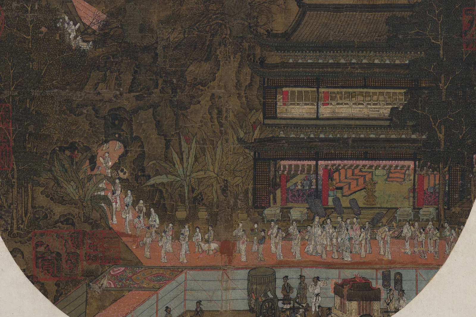 宋赵伯驹《汉宫图》局部 (1)