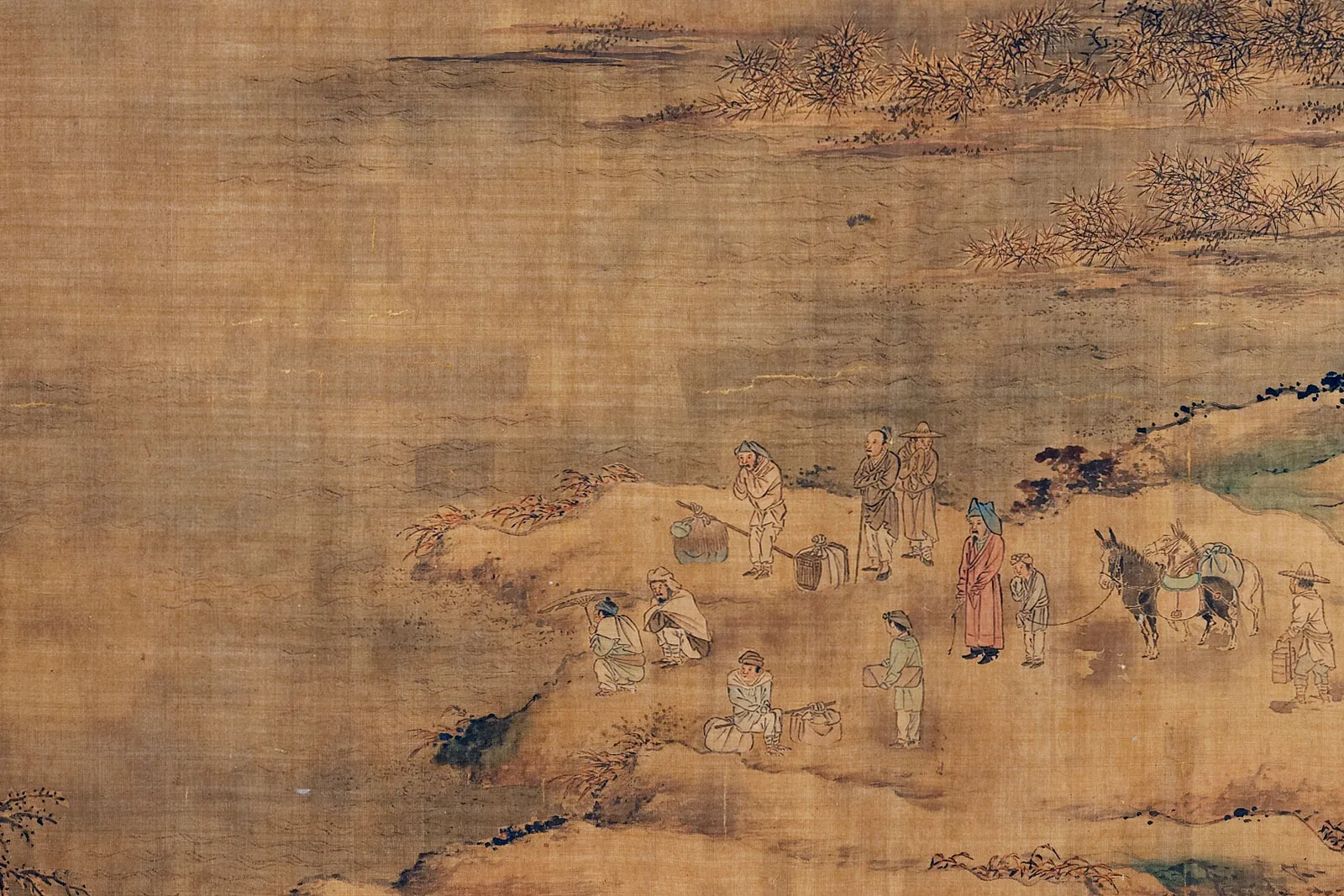 传宋李成山水人物画卷局部 (3)