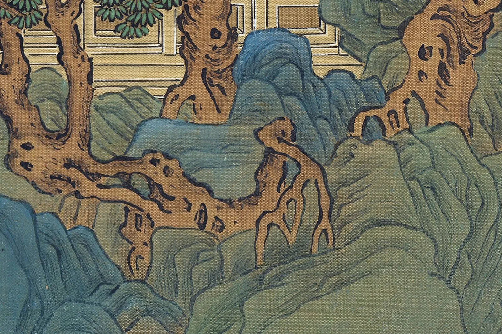 传南宋赵伯驹《仙山楼阁图》超高清大图局部 (3)