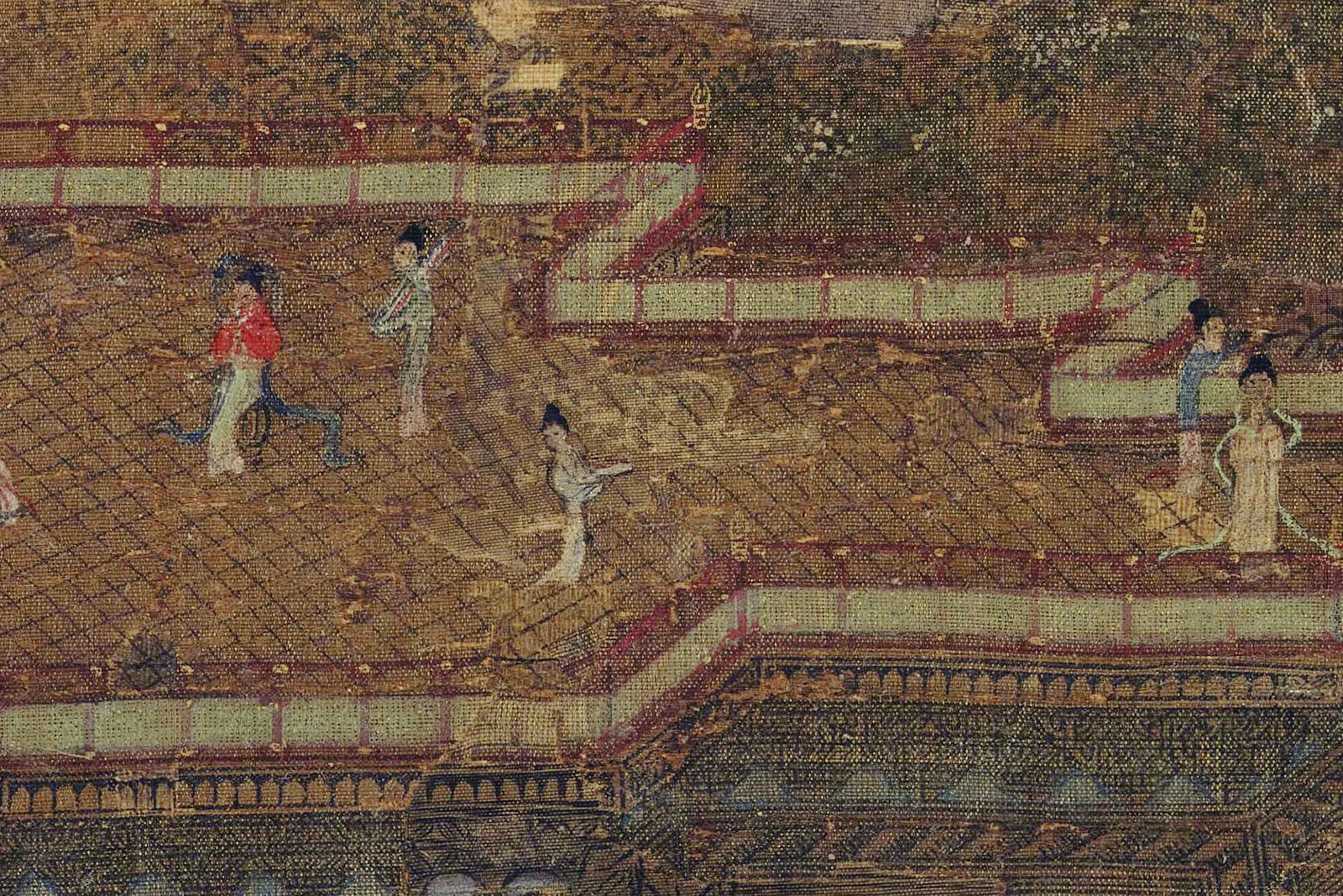 传宋赵伯驹《阿阁图》高清大图局部 (4)