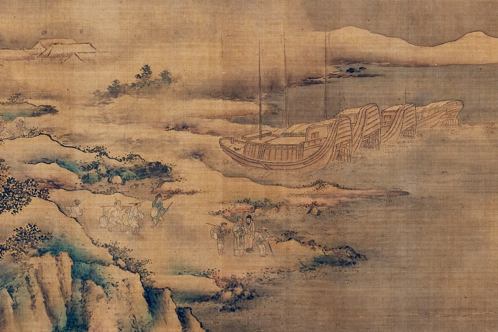 传宋李成山水人物画卷局部 (5)