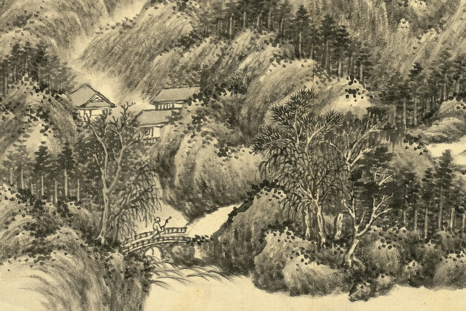 王炳水墨画山水册局部 (7)