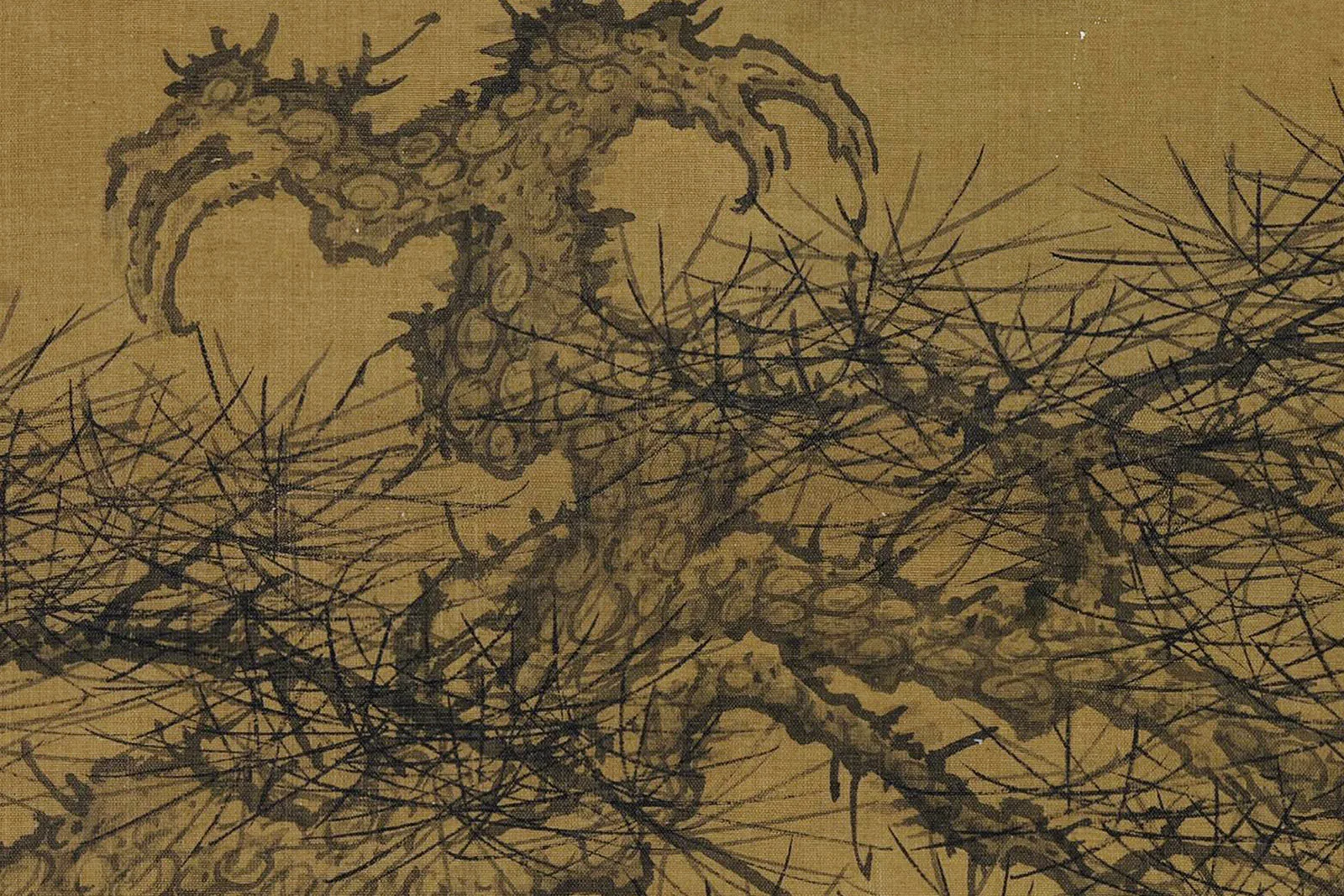 传宋李成《寒林平野图》高清局部 (1)